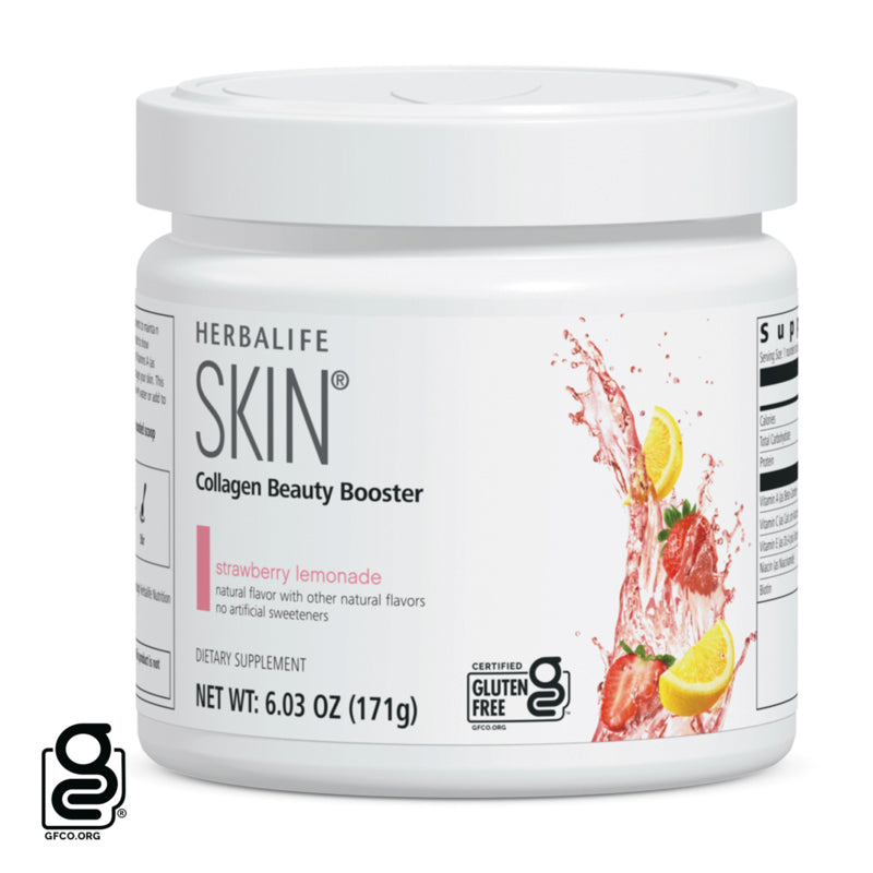 Herbalife SKIN® Collagen Beauty Booster: Strawberry Lemonade Canister 6.03 Oz. - Go Healthy Now